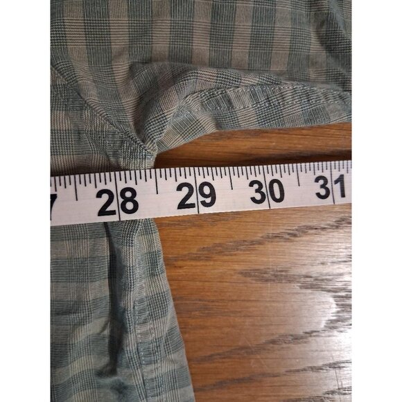 L.L. Bean Mens XXL Green Stripe Button-Up Shirt 100% Cotton Casual Long Sleeve - Picture 3 of 6